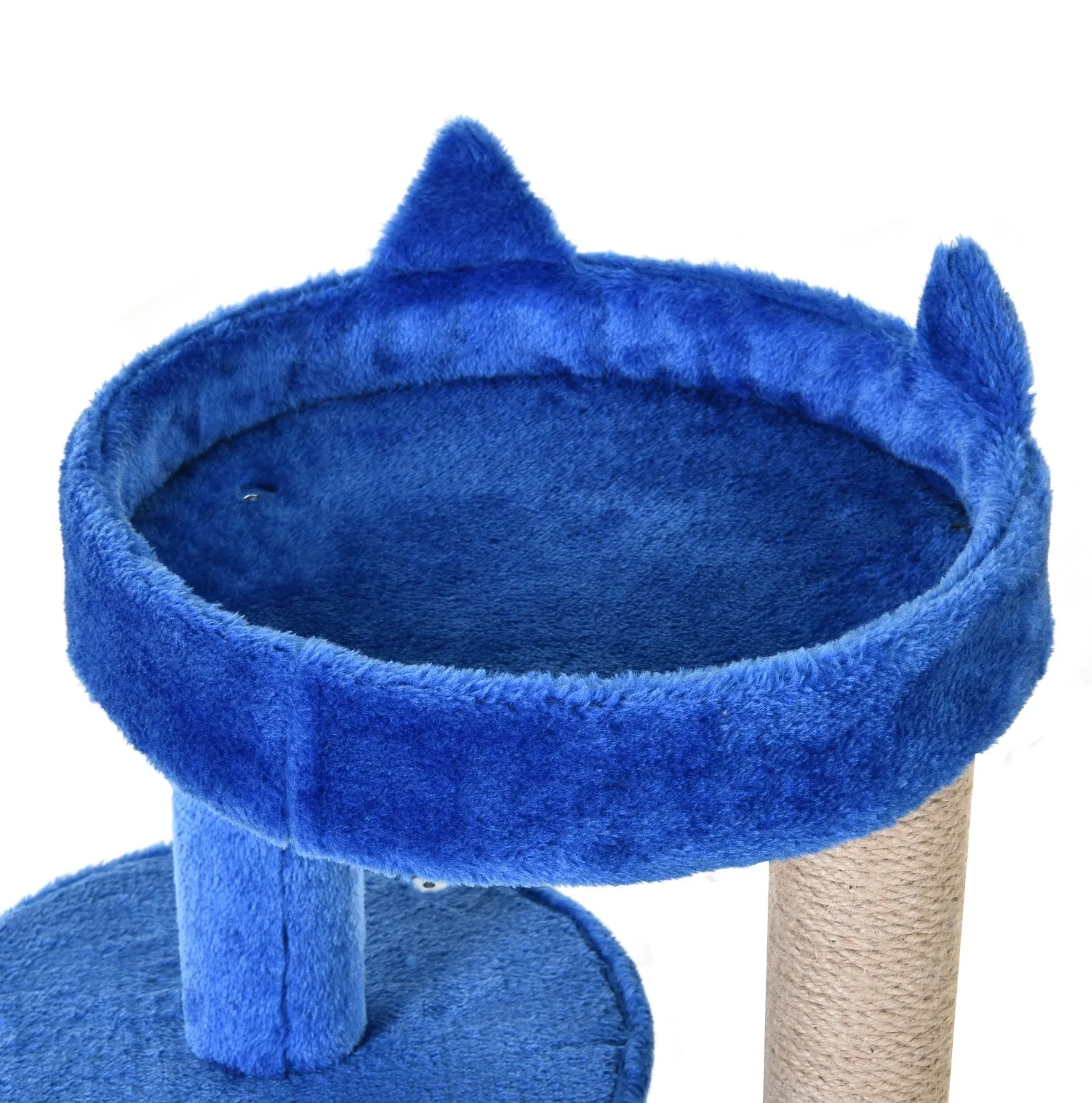 104 cm Cat Tree, Cat Condo Tree Tower, Cat Activity Centre with Scratching Posts, Plush Perches, Hanging Ball - Blue