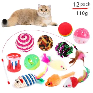 12 Pack Funny Cat Interactive Combination Toys