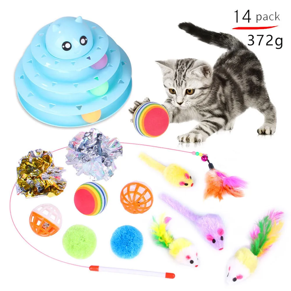 14 Pack Funny Cat Interactive Combination Toys