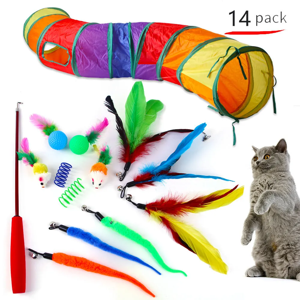 14 Pack Funny Cat Interactive Combination Toys