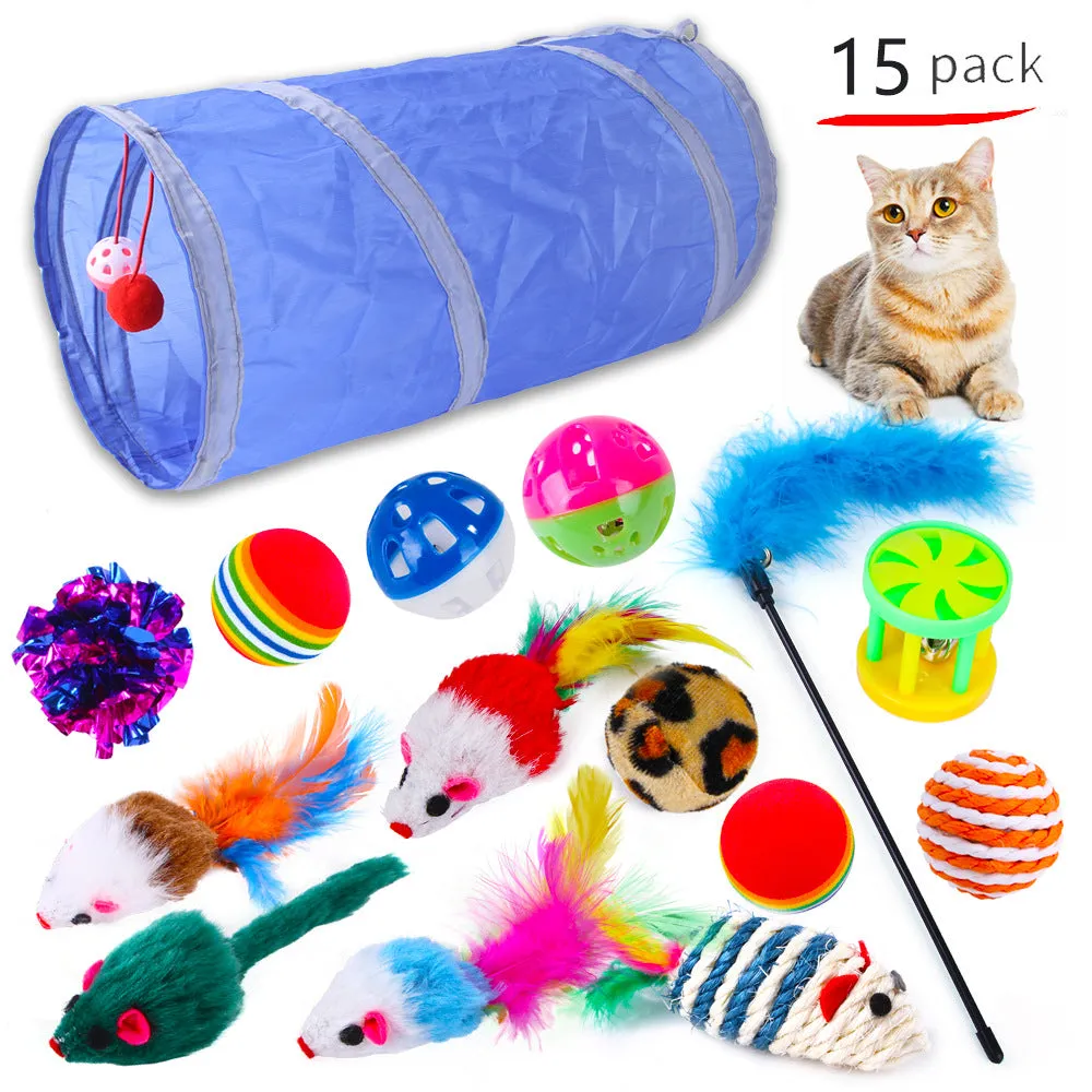 15 Pack Funny Cat Interactive Combination Toys