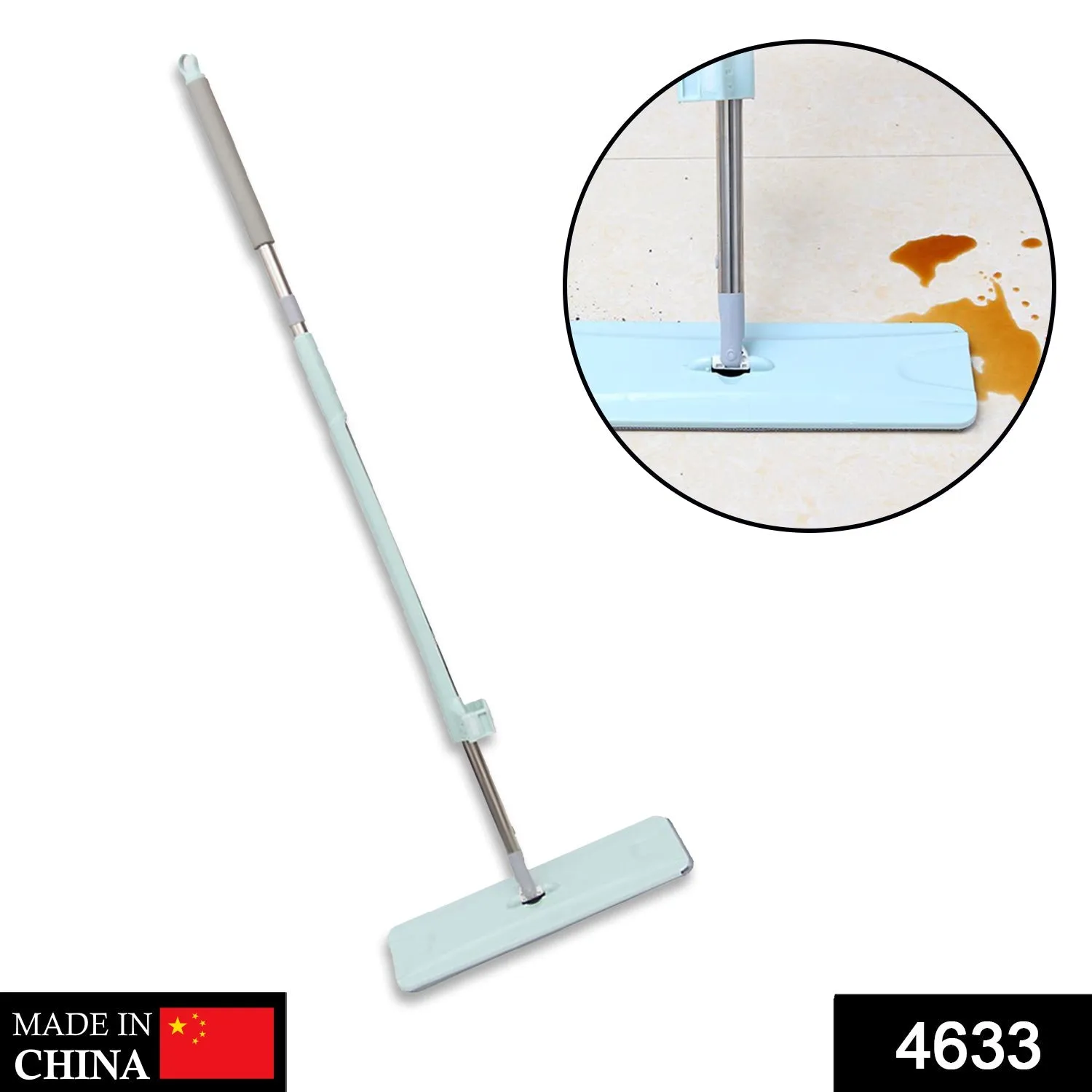 360Degree Rotation Flat Mop Floor Cleaning Microfiber Squeeze Mop Floor Clean.