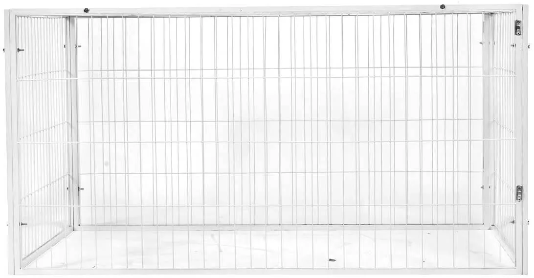 53" x 31" Chicken Run Cage Rabbit Playpen Dog Run Duck House Pet Pen, White