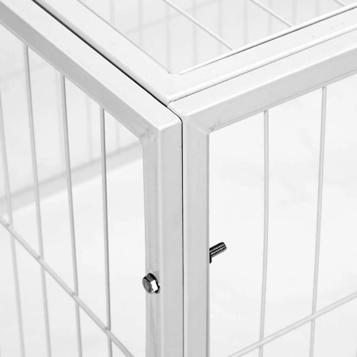 53" x 31" Chicken Run Cage Rabbit Playpen Dog Run Duck House Pet Pen, White