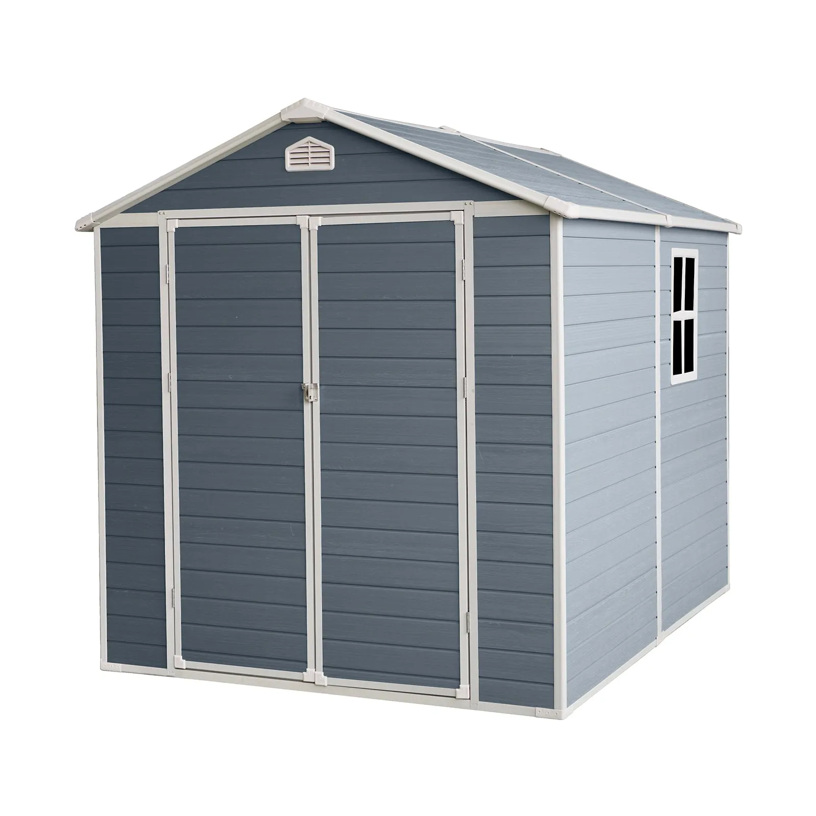 6x8ft Resin Outdoor Storage Shed Kit-Perfect to Store Patio Furniture,Grey