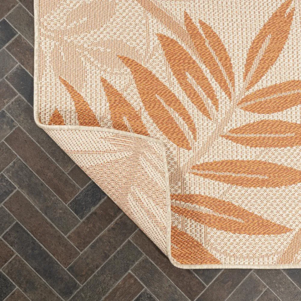 Angie Tropical Palm Leaf Indoor/outdoor Area Rug