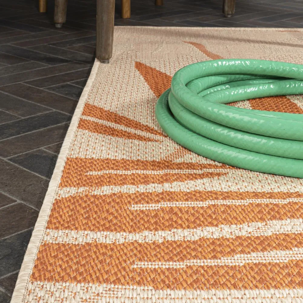 Angie Tropical Palm Leaf Indoor/outdoor Area Rug