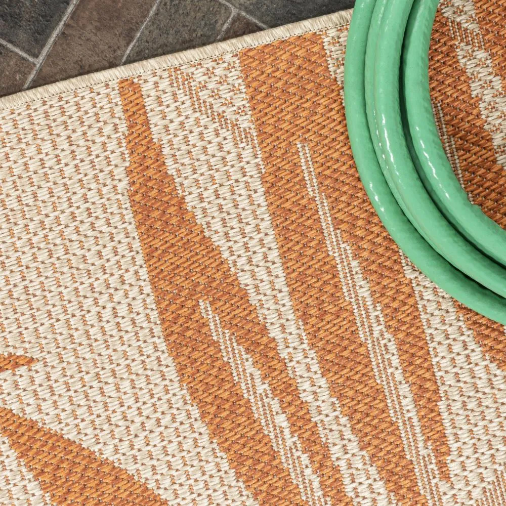 Angie Tropical Palm Leaf Indoor/outdoor Area Rug