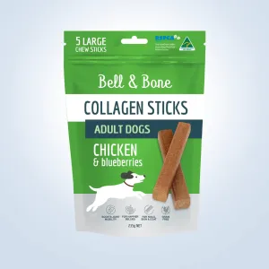 Bell & Bone Collagen Sticks - Chicken & Blueberries