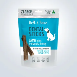 Bell & Bone Dental Sticks Large - Lamb, Mint & Manuka