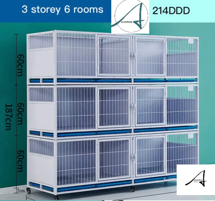 Breeders Deluxe 6/7/8 Berth 3 Levels High Stackable Cages Crates enclosed privacy high quality durable multipurpose safe secure hygienic