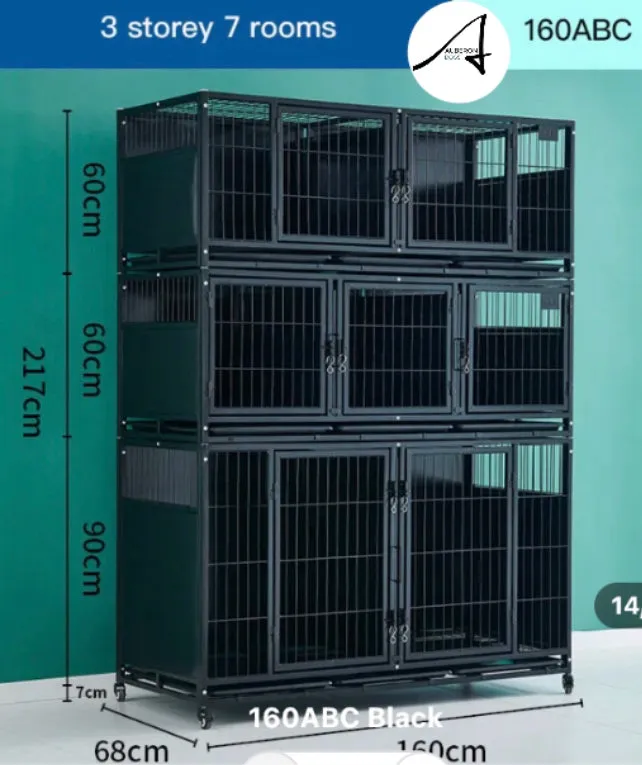 Breeders Deluxe 6/7/8 Berth 3 Levels High Stackable Cages Crates enclosed privacy high quality durable multipurpose safe secure hygienic