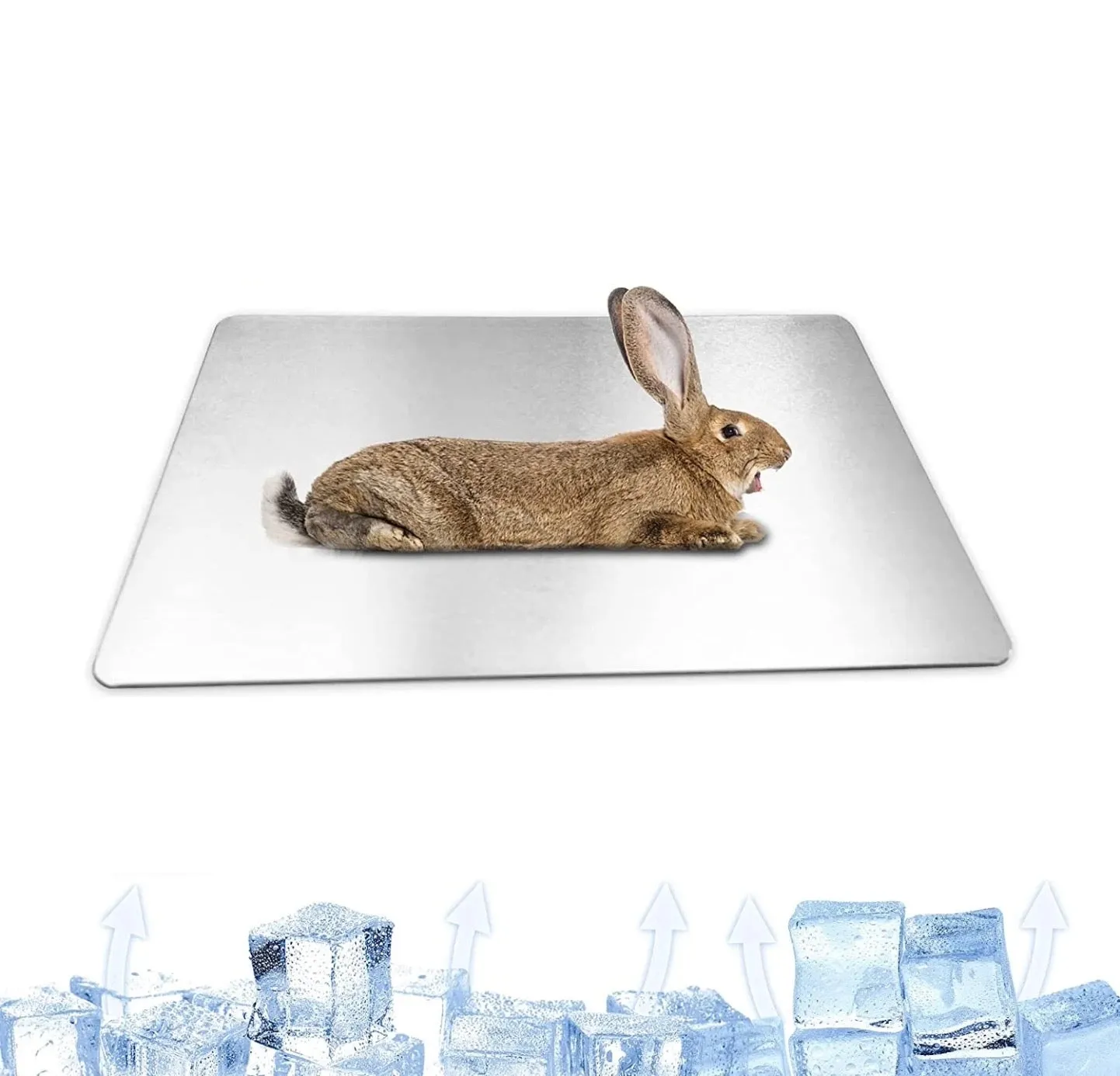 Bunny Rabbit Small Pet Cooling Pad Plate Mat Tile Sheet Summer Aluminium Body Heat-lowering Cool Pad