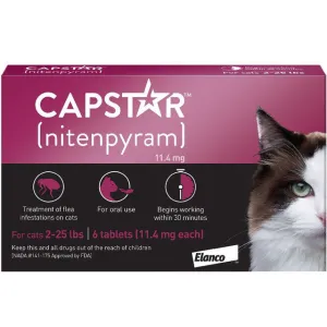 Capstar Flea Treatment Tabs (Cat, <25 lb.) - 6 pc.