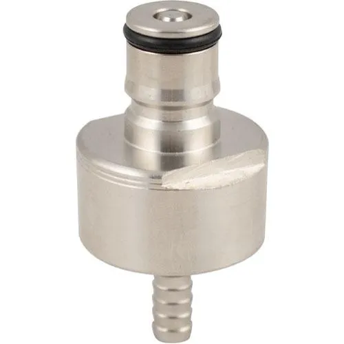 Carbonation Cap and Line Cleaning Ball Lock Cap - Stainless Steel