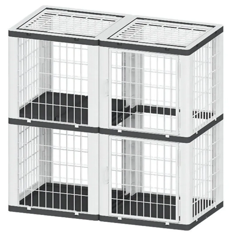 Cat/small pet plastic modular crate, Single Space - create multi-purpose multilevel sleeping spaces housing feeding grooming etc