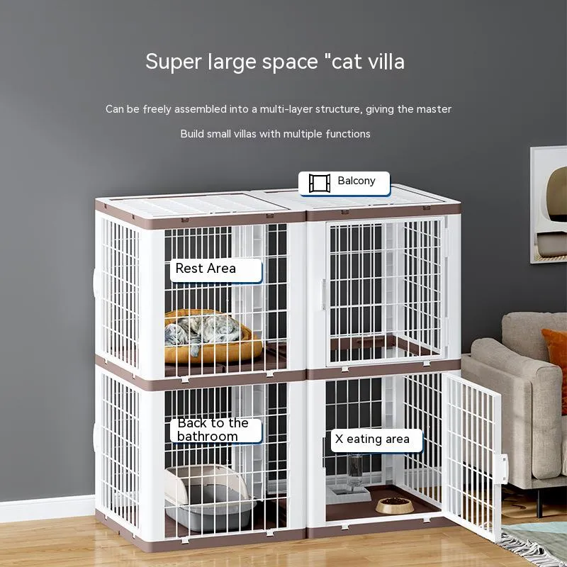 Cat/small pet plastic modular crate, Single Space - create multi-purpose multilevel sleeping spaces housing feeding grooming etc