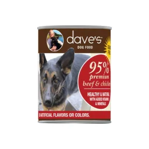 Dave's Pet Food 95% Premium Beef and Chicken Canned Dog Food