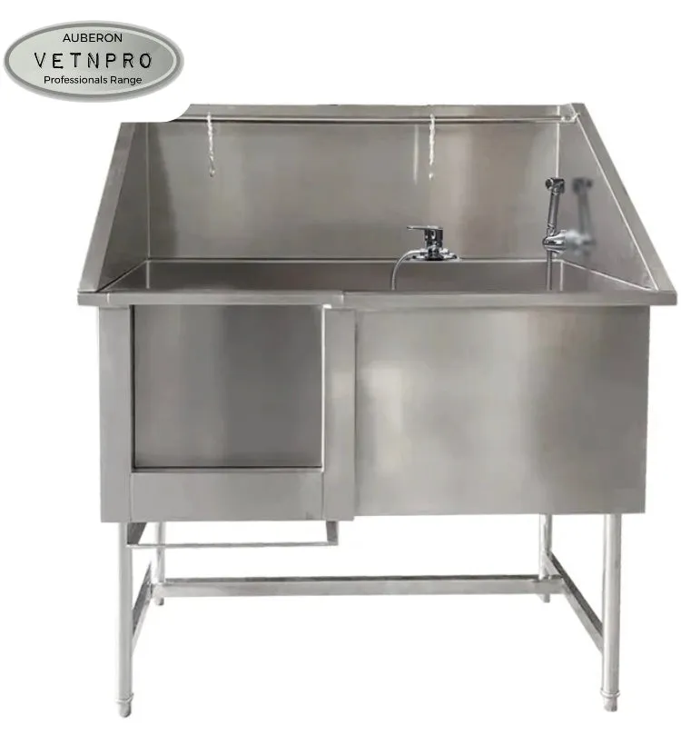 Dog pet grooming stainless steel pro range Bath Tub 130x61x90-150cm