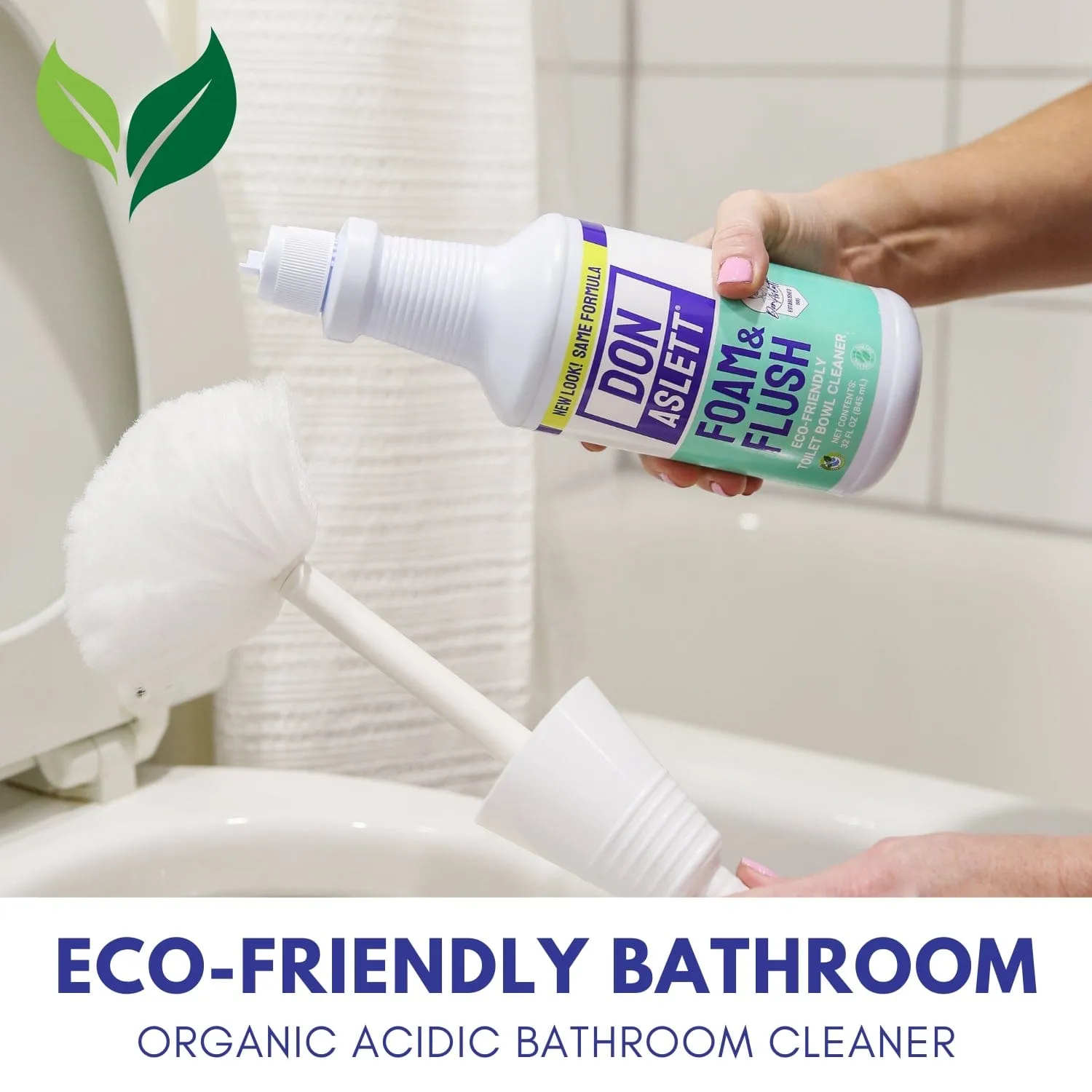 Don Aslett Foam & Flush Toilet Bowl Cleaner - Eco Friendly - 2 Pack