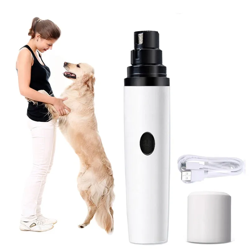 Electric Dog Nail Clippers for Dog Nail Grinders Rechargeable USB Charging Pet Quiet Cat Paws Nail Grooming Trimmer Tools