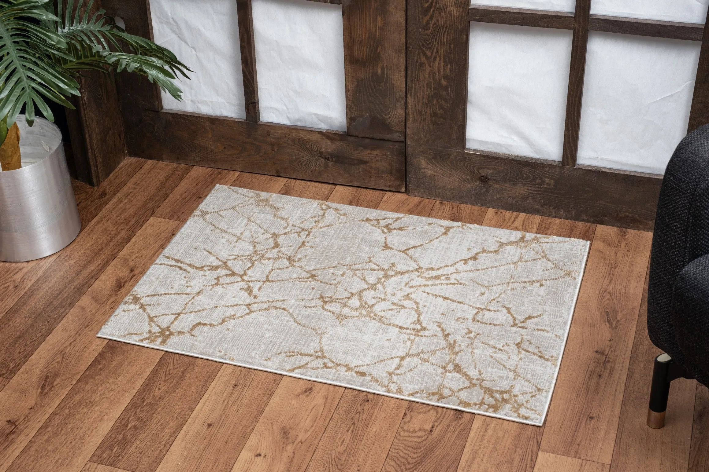 Elegance GC_CNC6004 Gold 2 ft. 7 in. x 7 ft. 3 in. Area Rug