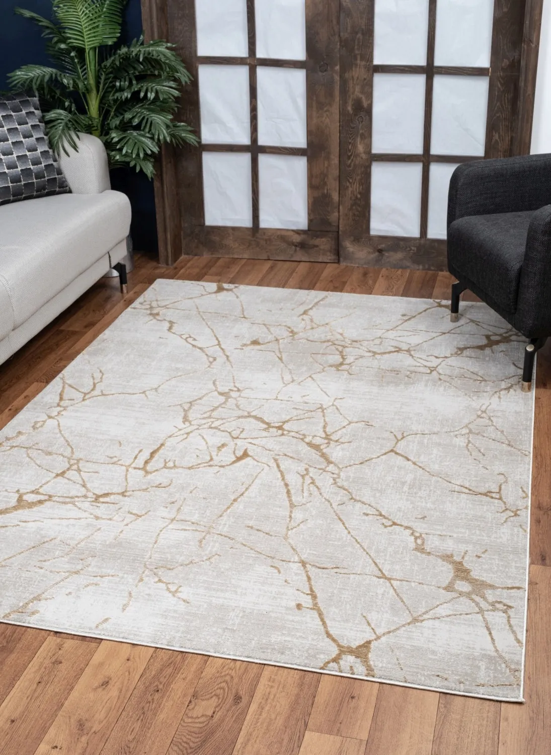 Elegance GC_CNC6004 Gold 2 ft. 7 in. x 7 ft. 3 in. Area Rug