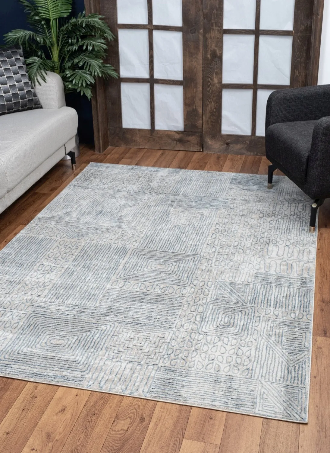 Elegance GC_CNC6009 Blue 2 ft. 7 in. x 7 ft. 3 in. Area Rug