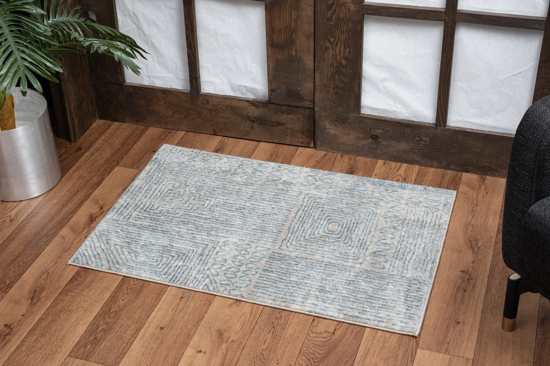 Elegance GC_CNC6009 Blue 2 ft. 7 in. x 7 ft. 3 in. Area Rug