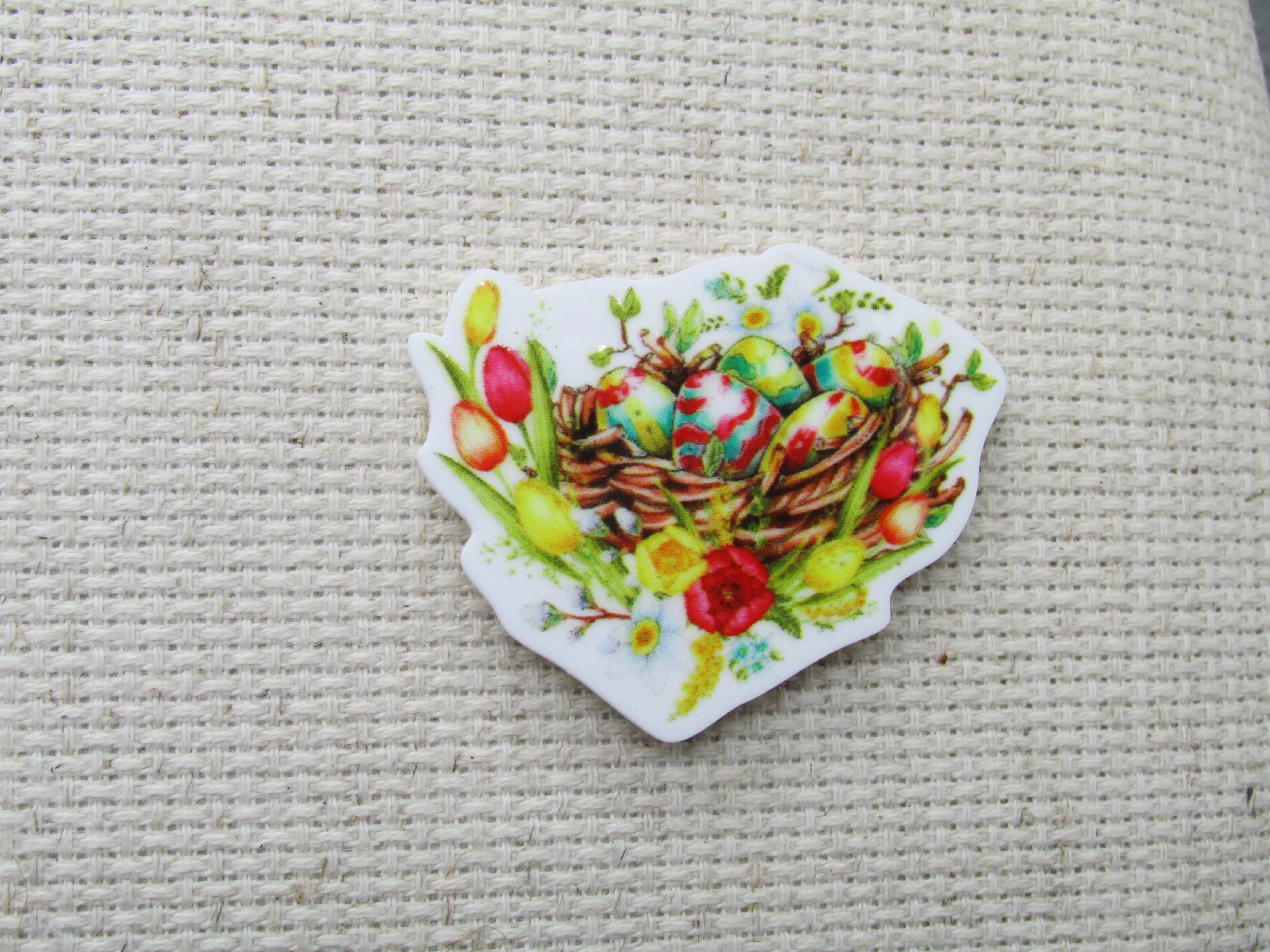 Floral Easter Egg Nest Needle Minder, Cover Minder, Magnet