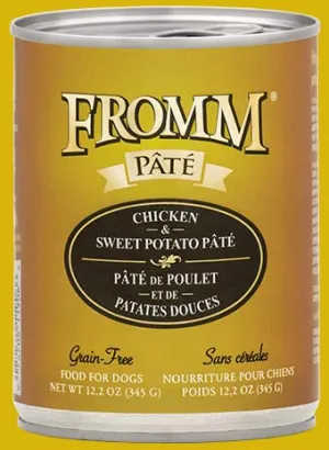 Fromm Grain Free Chicken and Sweet Potato Pate Canned Wet Dog Food