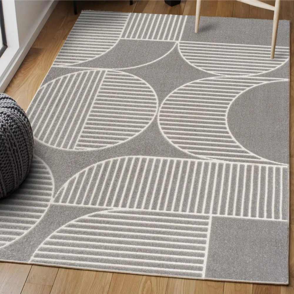 Haughton Geometric Arch Scandi Striped Rug