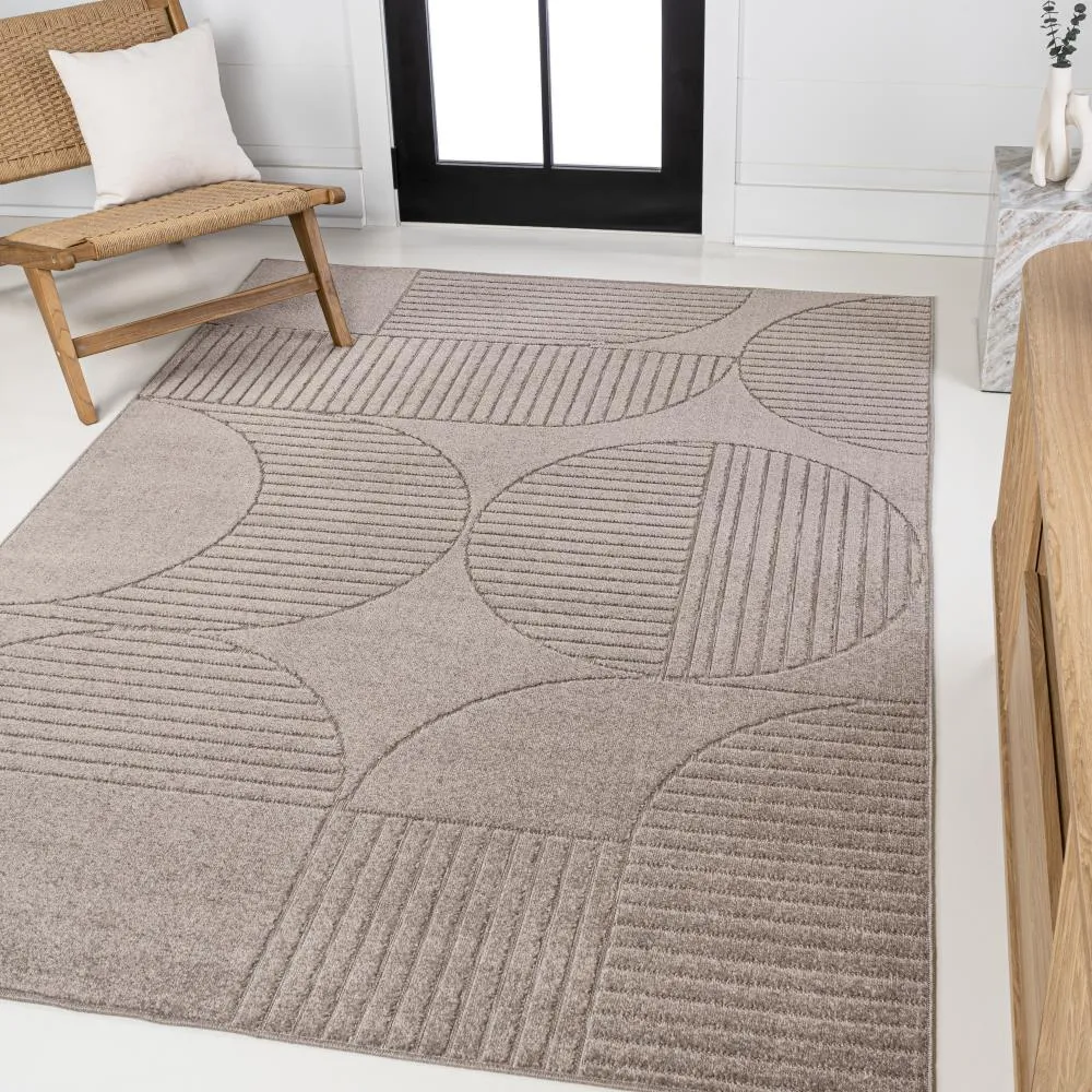 Haughton Geometric Arch Scandi Striped Rug