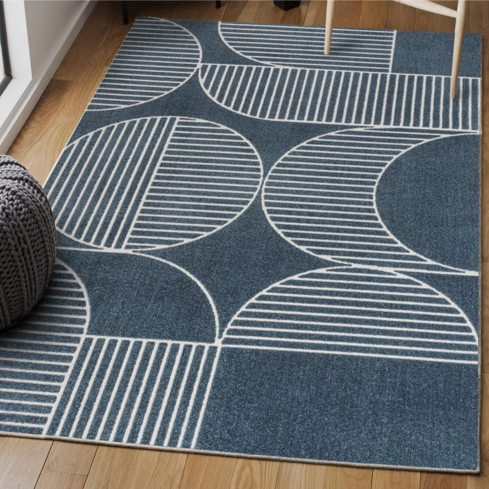 Haughton Geometric Arch Scandi Striped Rug