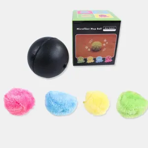 Interactive Electric Rolling Ball Toy for Dogs and Cats with 4 Plush Caps