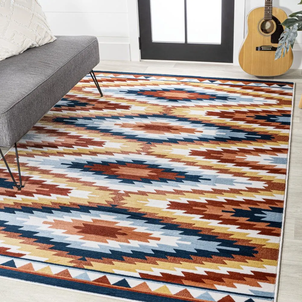 Jaali Diamond Kilim Geometric Area Rug