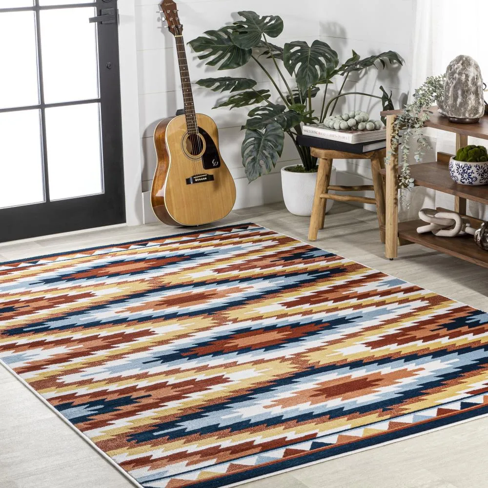 Jaali Diamond Kilim Geometric Area Rug