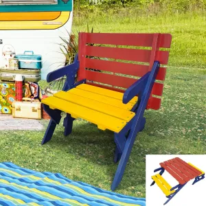 KID'S MULTI-FUNCTIONAL  ARM CHAIR,TABLE  2 BENCHES (All-in-one)