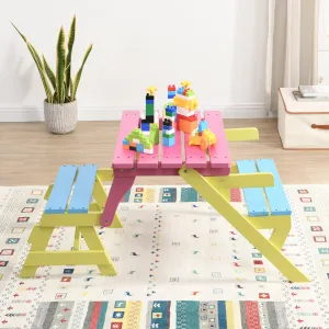 KID'S MULTI-FUNCTIONAL ARM CHAIR,TABLE  2 BENCHES (All-in-one)