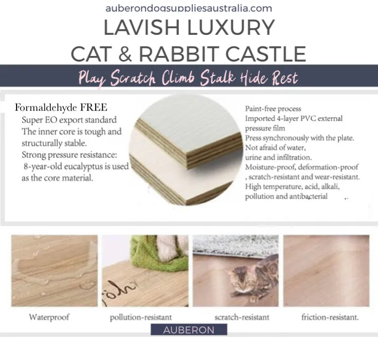 Lavish Luxury CAT & RABBIT Castle Mansion House fully interactive high quality pet palace