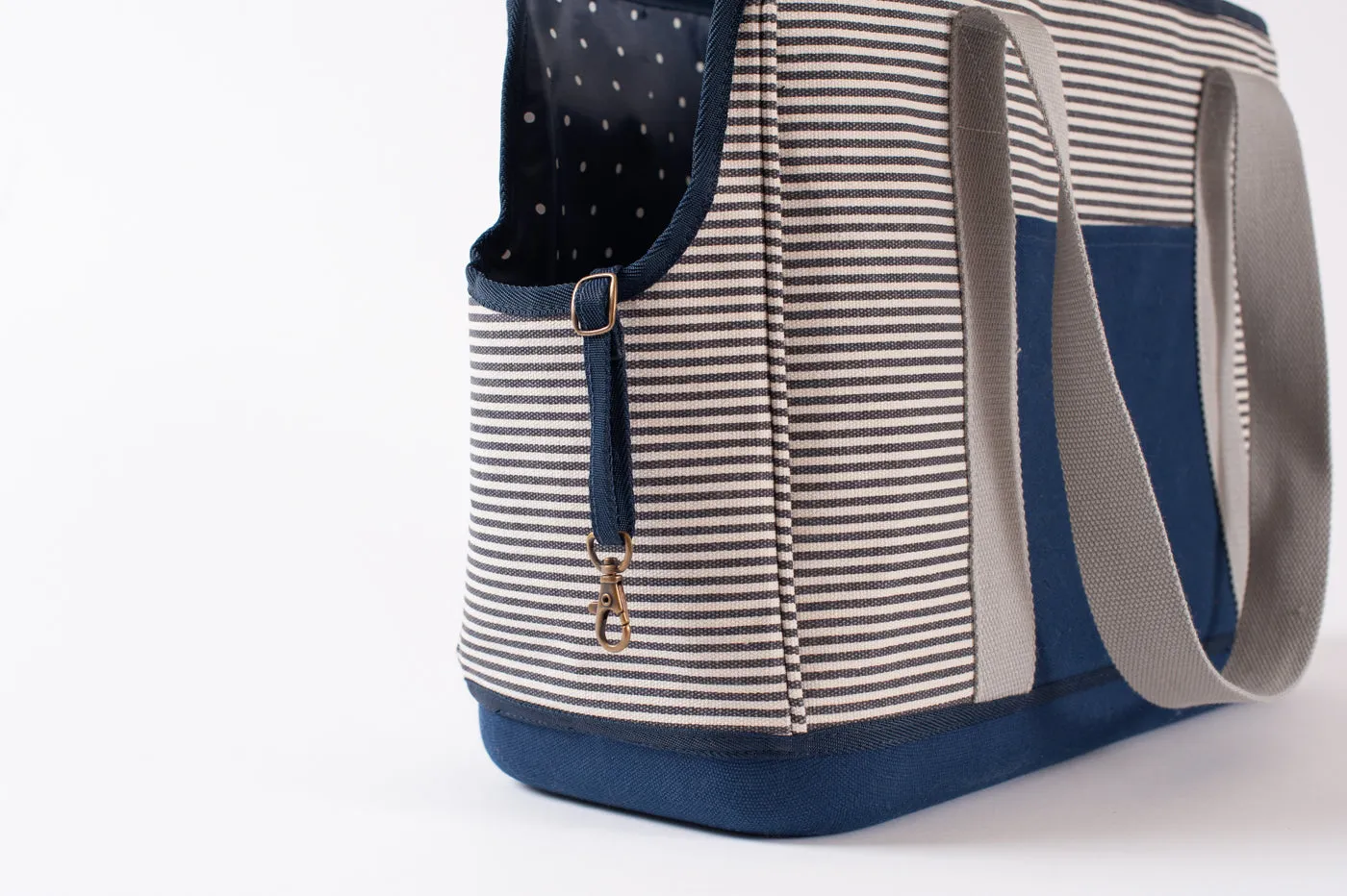 LeftPine x P.L.A.Y. Navy Striped Dog Carrier