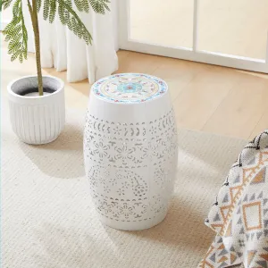 LILAC 12" SIDE TABLE -WHITE