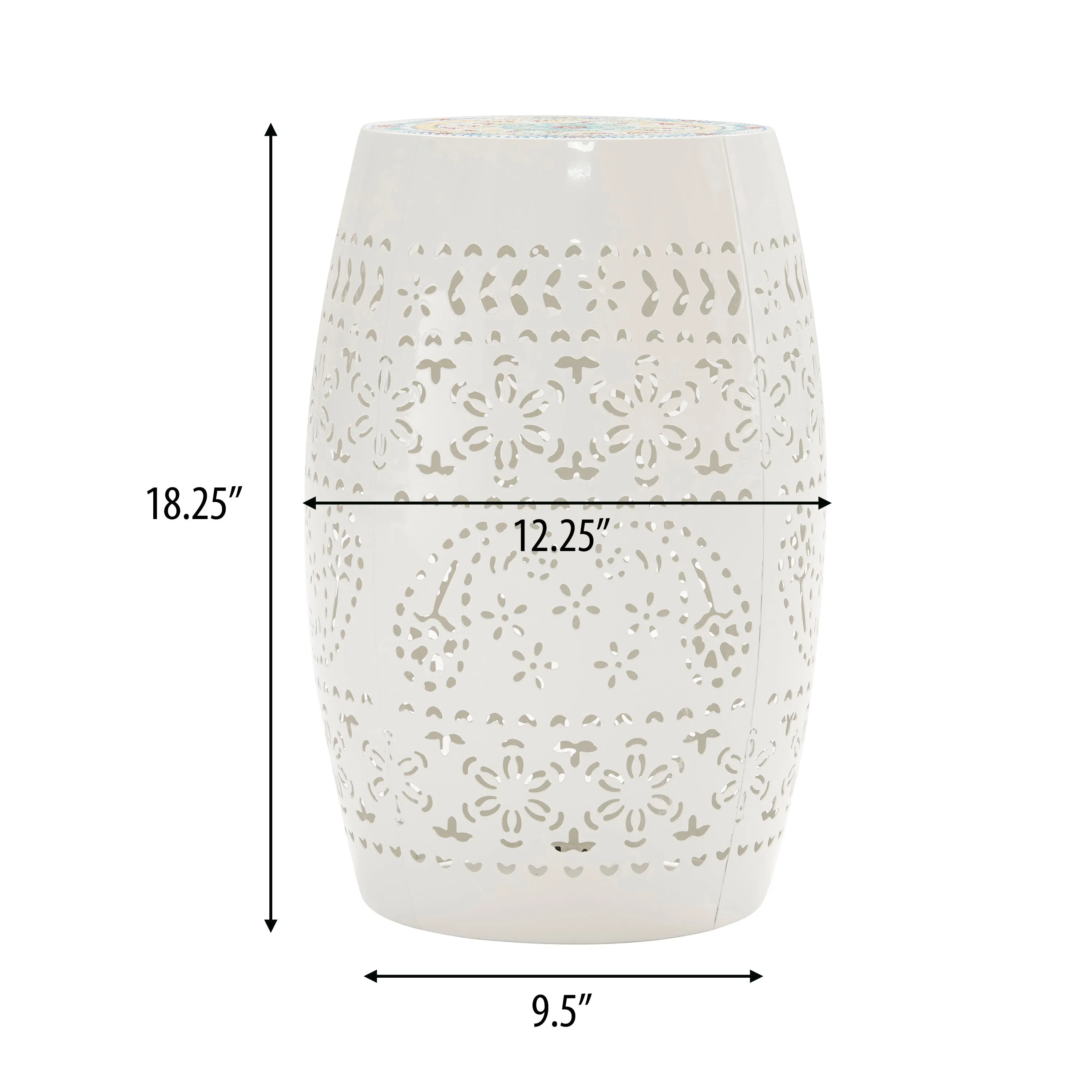 LILAC 12" SIDE TABLE -WHITE