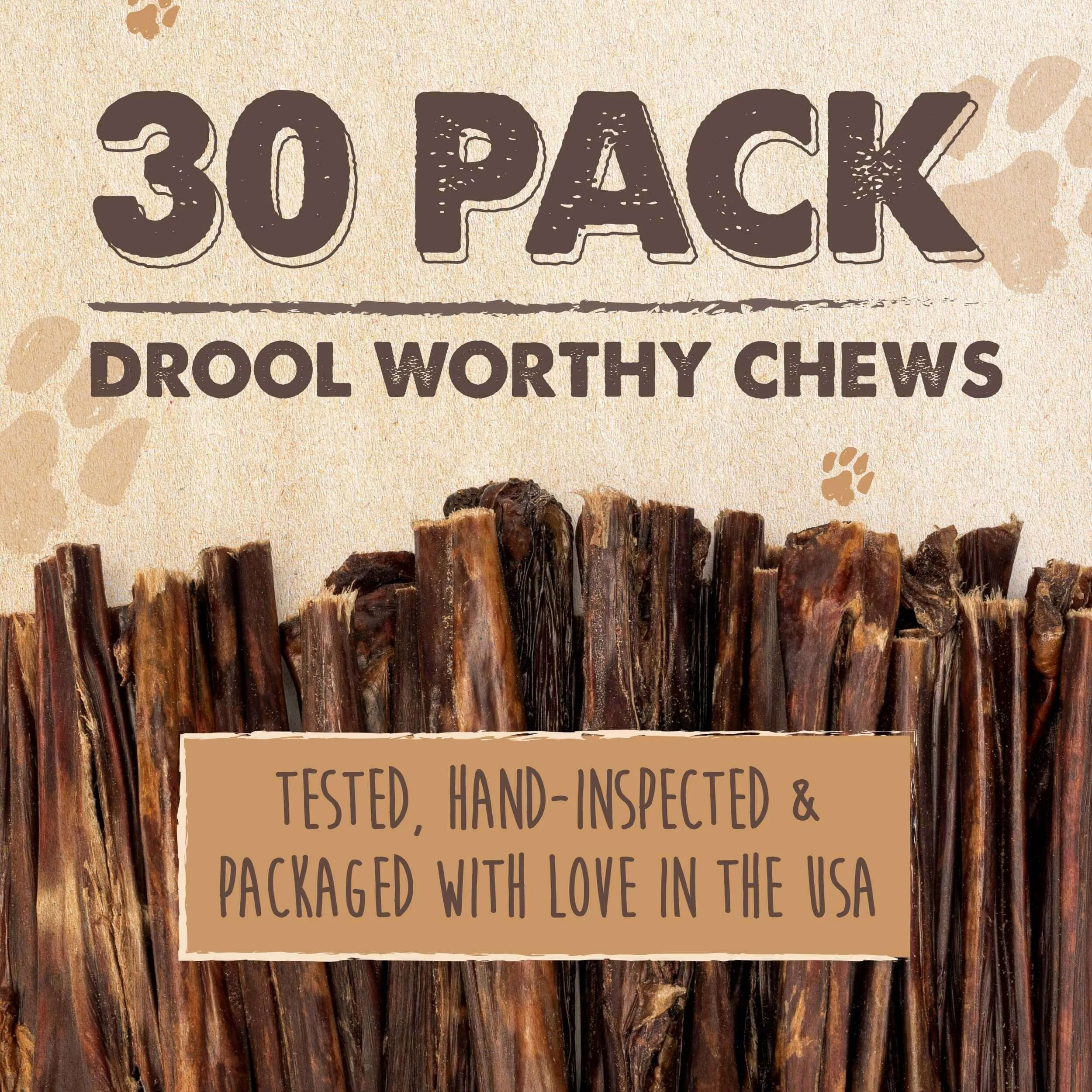 Mighty Paw Beef Gullet Chews: All-Natural Delights for Dogs (6" - 30pk)