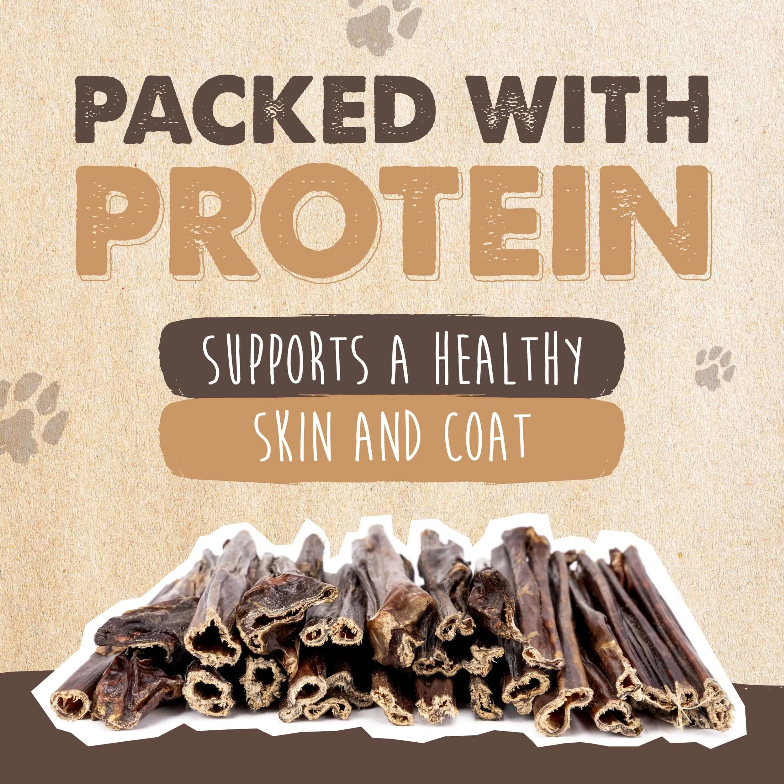 Mighty Paw Beef Gullet Chews: All-Natural Delights for Dogs (6" - 30pk)