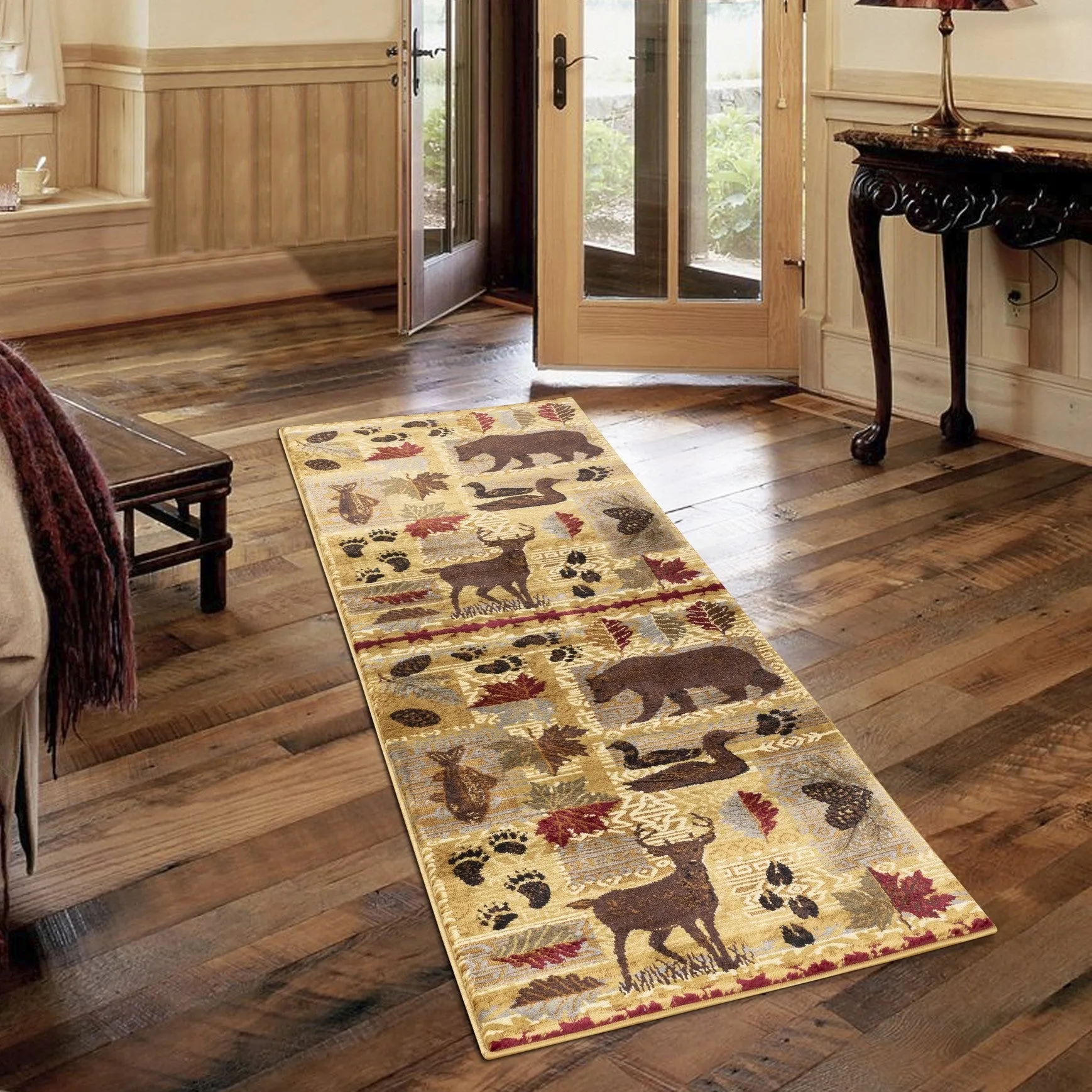 Nature's Nest GC_CBL3002 Multi 7 ft. 10 in. x 10 ft. 3 in. Lodge Area Rug