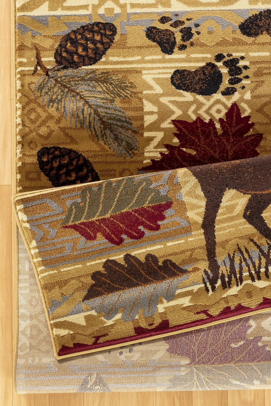 Nature's Nest GC_CBL3002 Multi 7 ft. 10 in. x 10 ft. 3 in. Lodge Area Rug