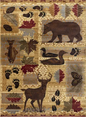 Nature's Nest GC_CBL3002 Multi 7 ft. 10 in. x 10 ft. 3 in. Lodge Area Rug