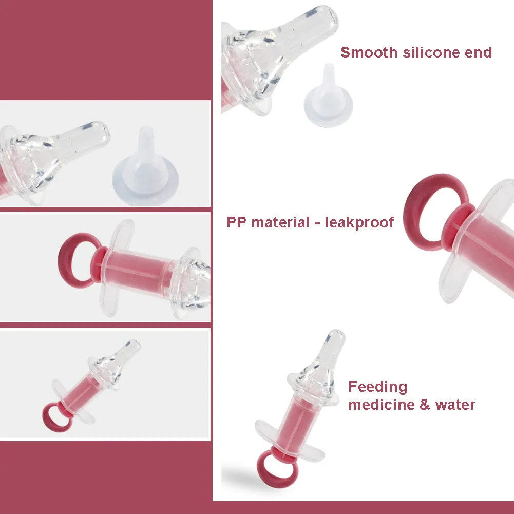 OMEM Pet Medicine Syringe Feeder Solid Liquid Feeding Tools Advanced Professional for Newborn Kittens Puppies Small Animals