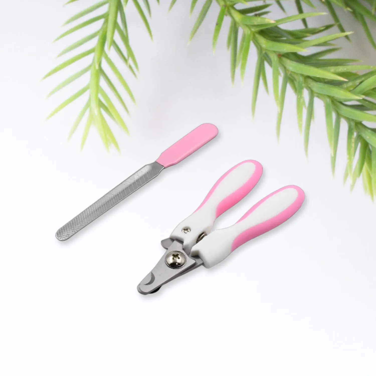 Pet Nail Clipper Set, Cat Dog Stainless Steel Nail Clippers, Teddy Golden Retriever Trimming Beauty Pet Nails Cutting Tool Non?Slip Lightweight for Birds for Dogs for Puppies for Kittens